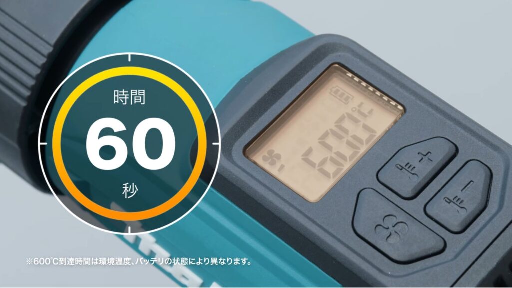 マキタ HG001G 60秒で600℃到達