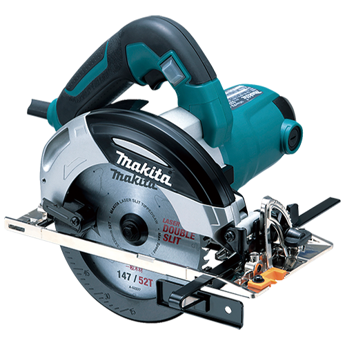 マキタ 5331 AC100V・147mm電気マルノコの本体(チップソーと平行定規を装着)