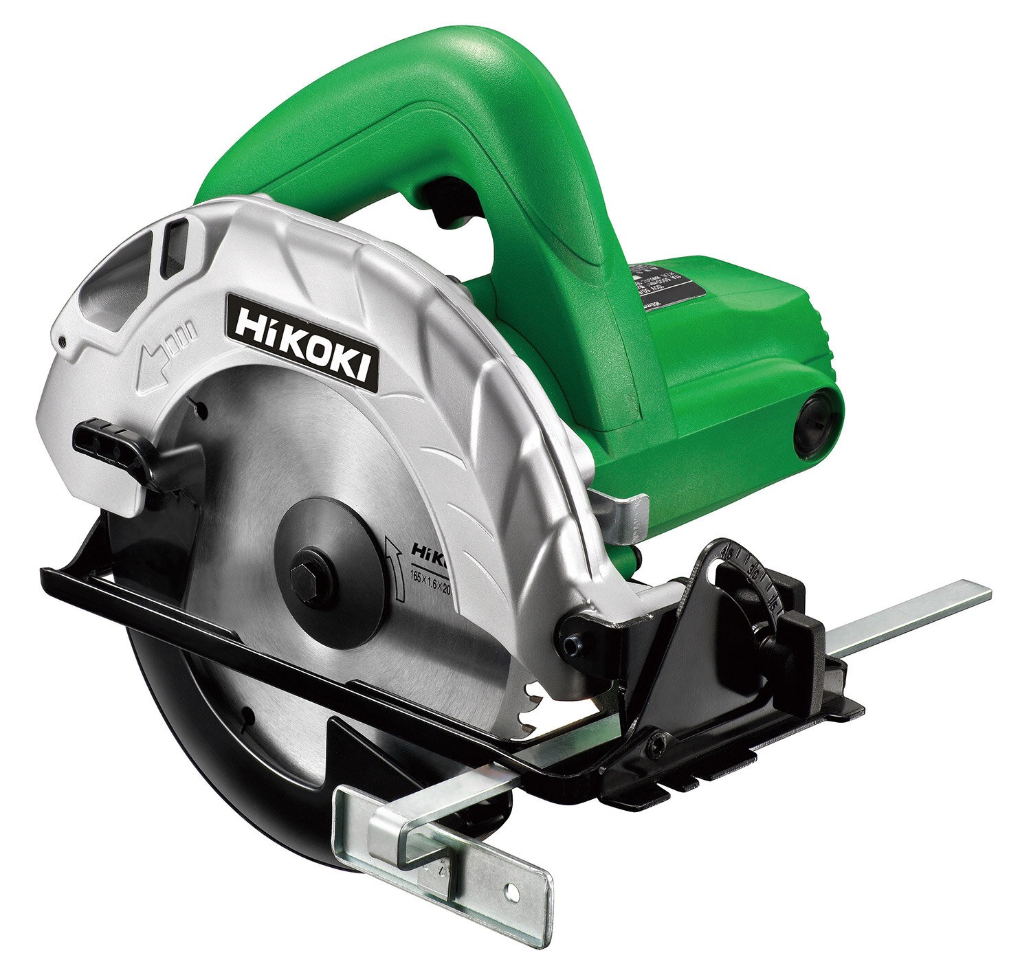 HiKOKI C6SS AC100V・165mm丸のこの本体(緑の本体・鉄板ベース・ガイド付き)